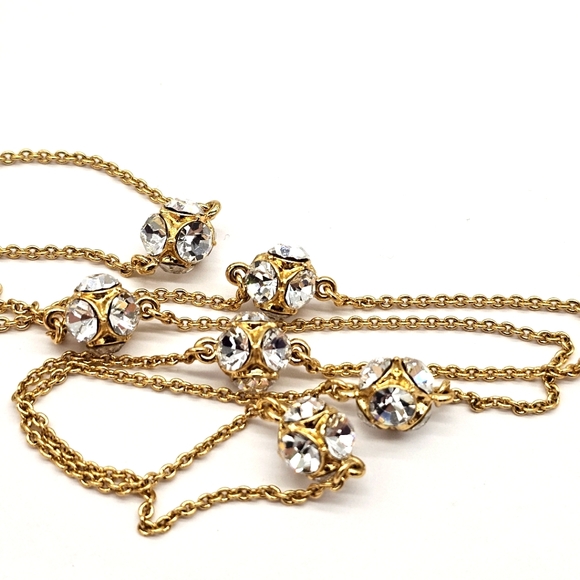 kate spade Jewelry - Kate Spade Lady Marmalade Crystal Ball Station Necklace Opra Length Extra Long